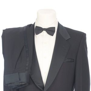 Pierre Cardin Black Slide Tuxedo Coat Dinner Jacket 100/% Wool